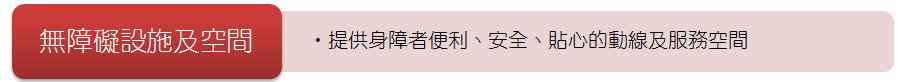 無障礙設施及空間--提供身障者便利、安全、貼心的動線及服務空間