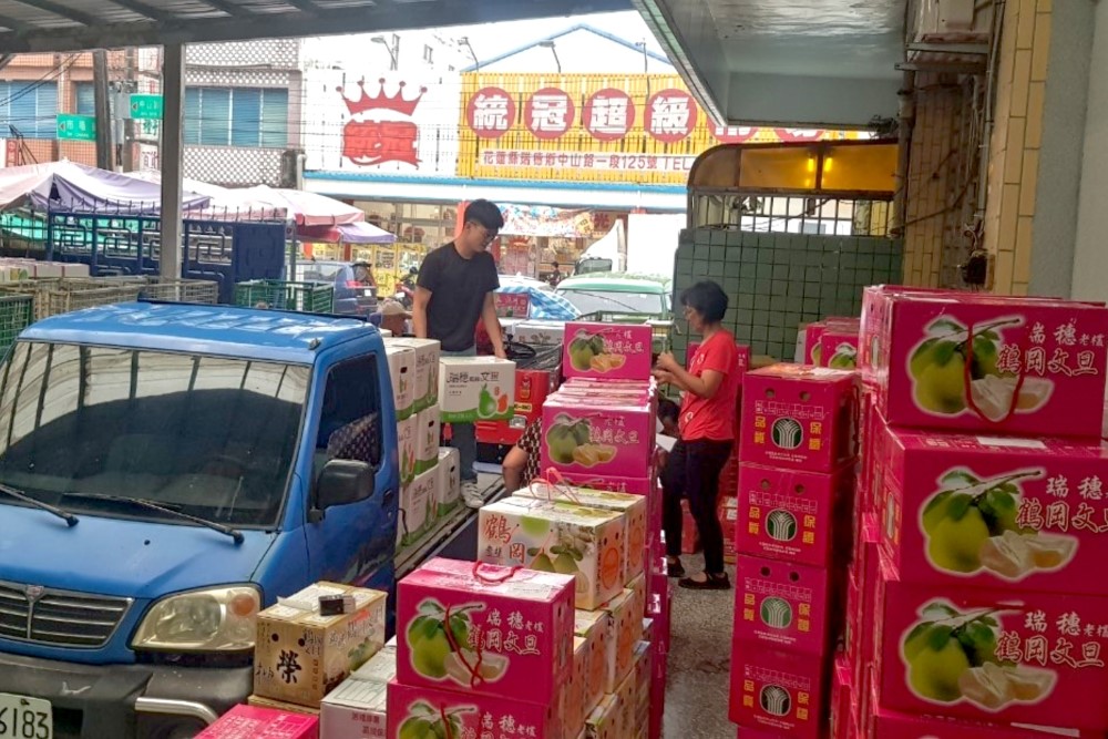 中秋關懷果農文旦柚上收服務