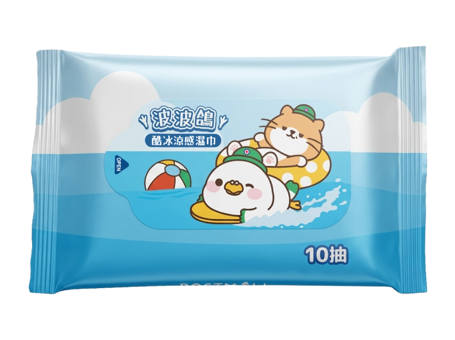 波波鴿酷冰涼感濕巾10抽