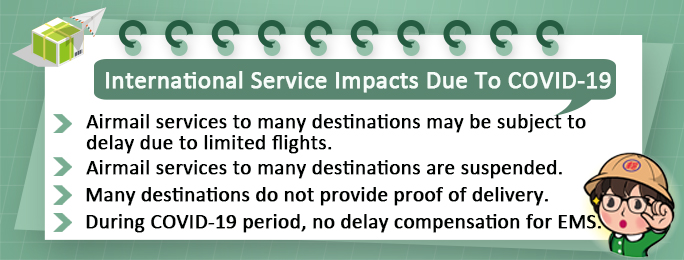 International service impact Due To COVID-19&nbsp;&nbsp;