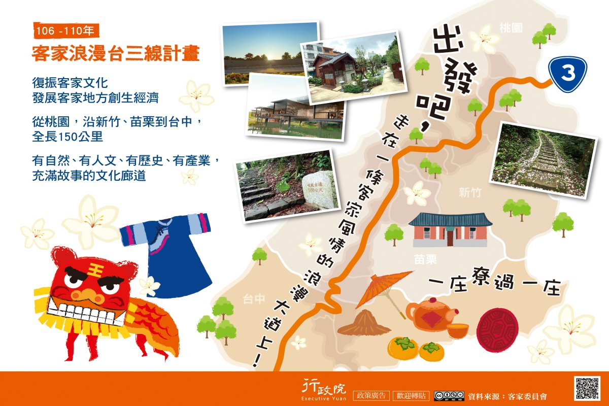 行政院「客家浪漫台三線計畫」廣告