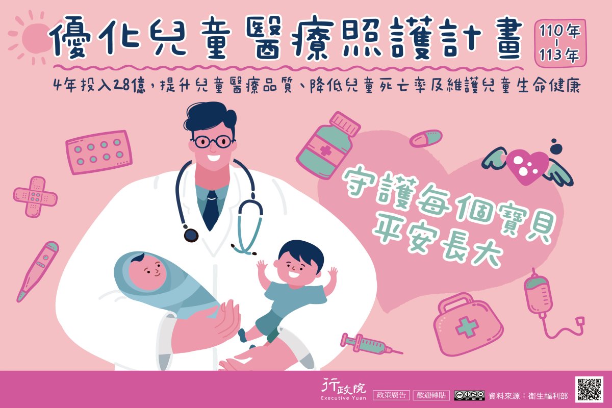 行政院「優化兒童醫療照護計畫」廣告
