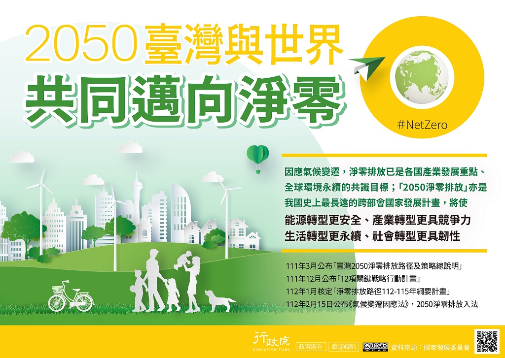 行政院「臺灣2050淨零排放」廣告
