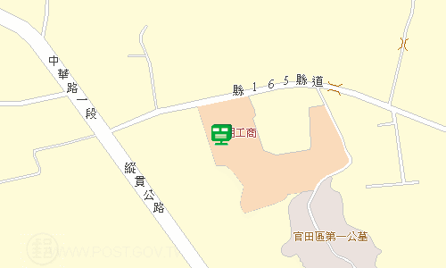 官田隆田郵局地圖