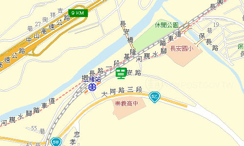 汐止郵局郵務股地圖