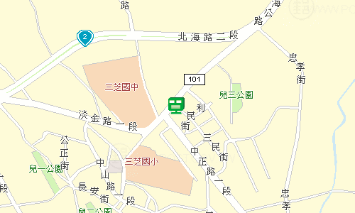 三芝郵局(三重33支)地圖