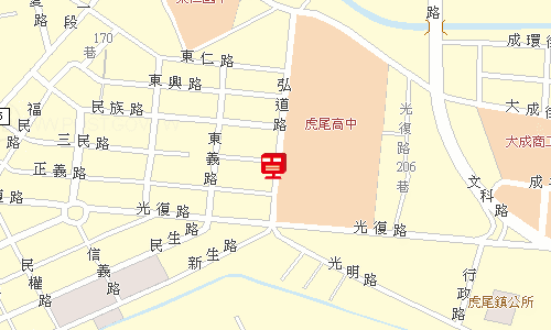 虎尾郵局地圖