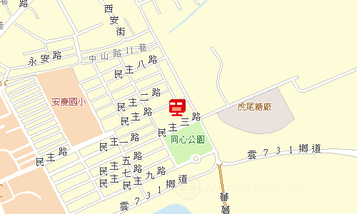 虎尾郵局地圖