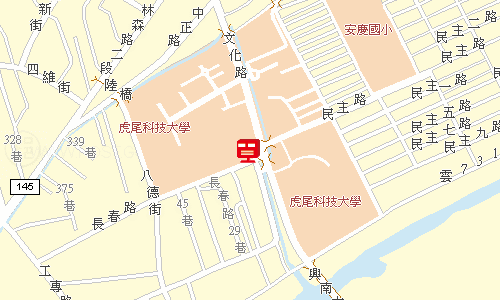虎尾科技大學郵局地圖