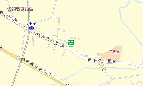 官田隆田郵局地圖