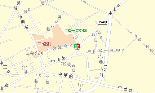 二崙郵局地圖