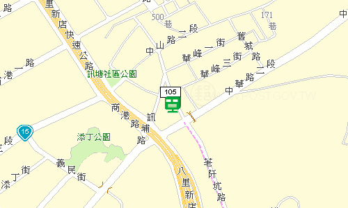 八里郵局(三重25支)地圖