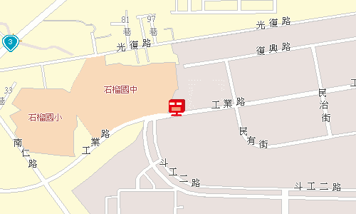 斗六石榴郵局地圖