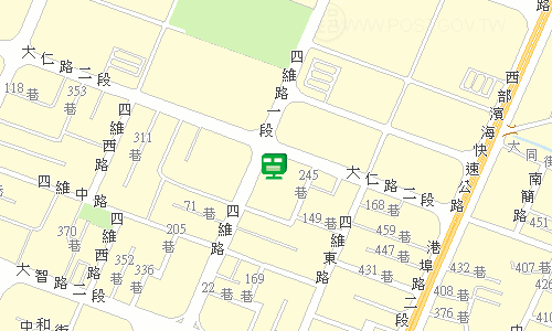 台中港郵局郵務股地圖