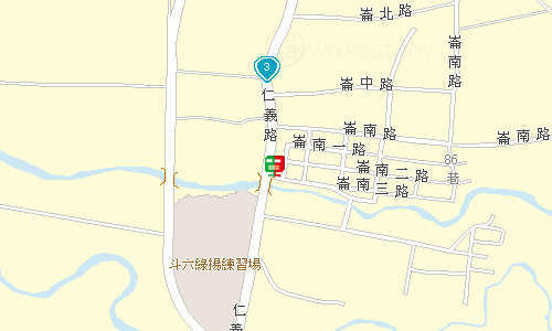斗六大崙郵局地圖