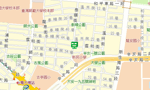 臺北郵局大安投遞股地圖