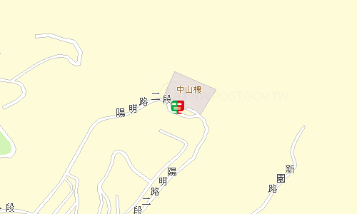 臺北郵局士林投遞股陽明山段地圖