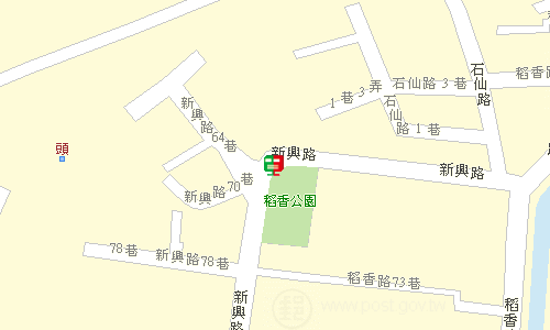 北投郵局郵務股地圖