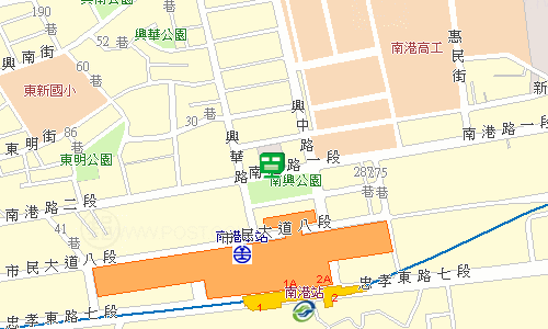 南港郵局郵務股地圖