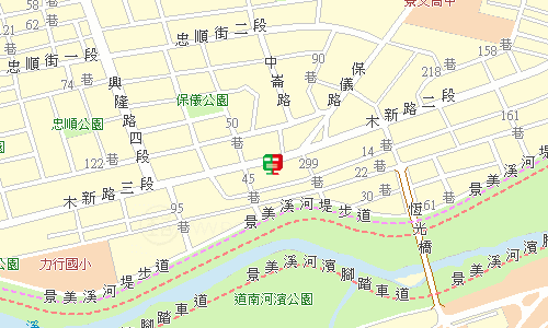 木柵郵局郵務股地圖