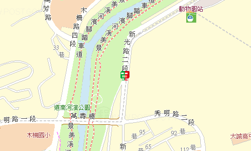 木柵郵局郵務股地圖