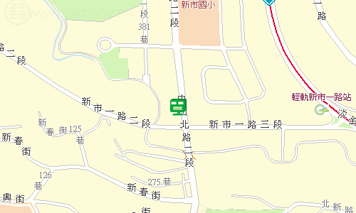 淡水郵局(三重27支)地圖