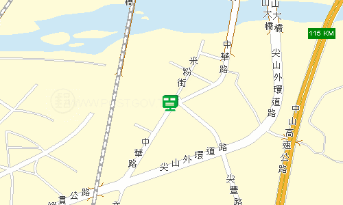 頭份尖山郵局地圖
