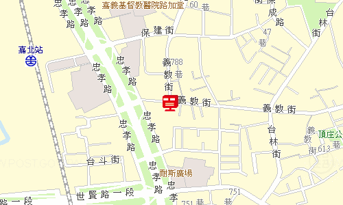 嘉義後湖郵局地圖