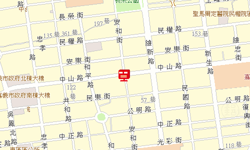 嘉義中山路郵局地圖