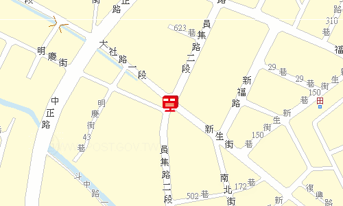 田中郵局地圖