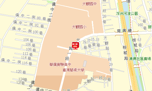 板橋郵局快捷股地圖