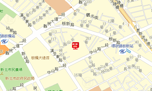 板橋郵局快捷股地圖