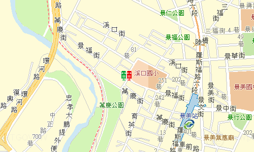 木柵郵局郵務股景美投遞站地圖