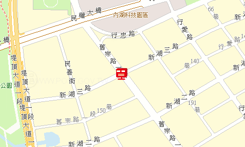 內湖郵局郵務股地圖