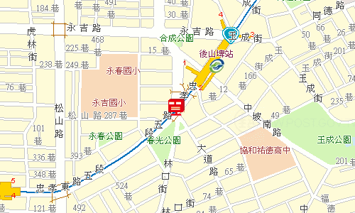 臺北郵局大安投遞股地圖