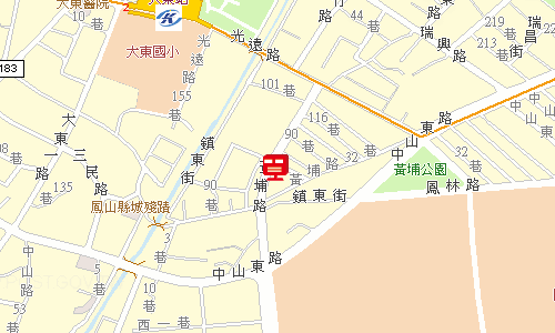 鳳山郵局郵務股地圖