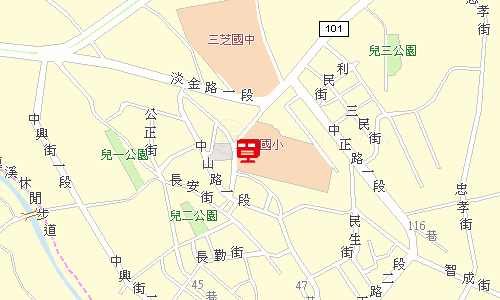 三芝郵局(三重33支)地圖