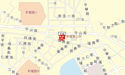 新屋郵局地圖