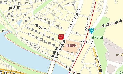 臺北郵局士林投遞股地圖