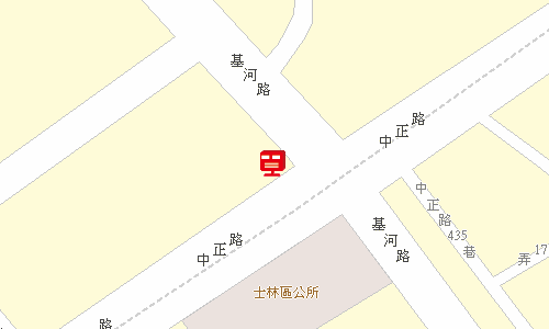 臺北郵局士林投遞股地圖