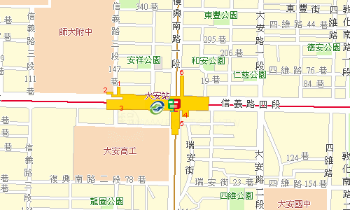 臺北郵局大安投遞股地圖