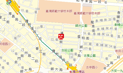 臺北郵局大安投遞股地圖