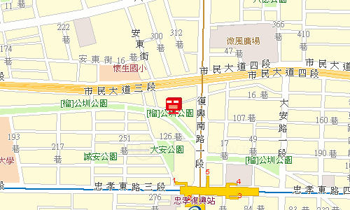 臺北郵局大安投遞股地圖