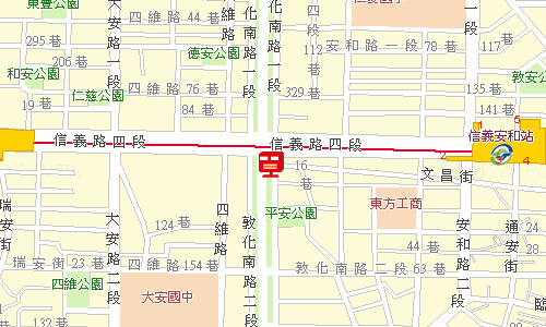 臺北郵局大安投遞股地圖