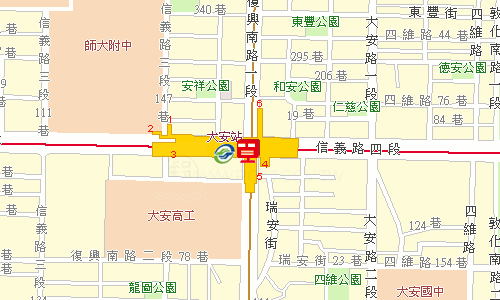 臺北郵局大安投遞股地圖