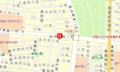 臺北郵局大安投遞股地圖