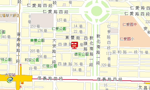 臺北郵局大安投遞股地圖