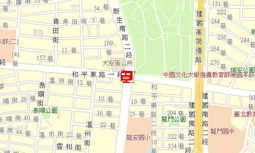 臺北郵局大安投遞股地圖