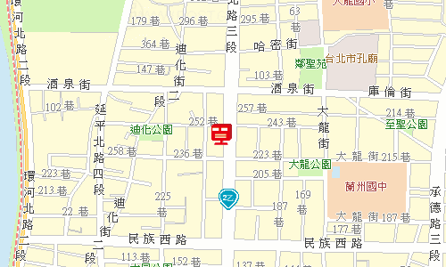 臺北郵局大同投遞股地圖