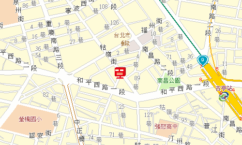 臺北郵局大同投遞股地圖